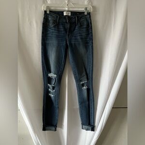 Women's Distressed Blue Jeans
